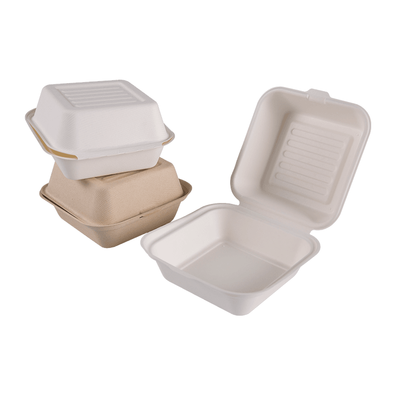 Sukkerrør Bagasse Square Takeaway Burger Lunsjbeholder