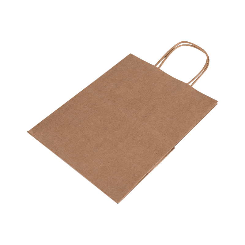 Bulk Kraft Paper Shopping Takeaway Bags med bærehåndtak