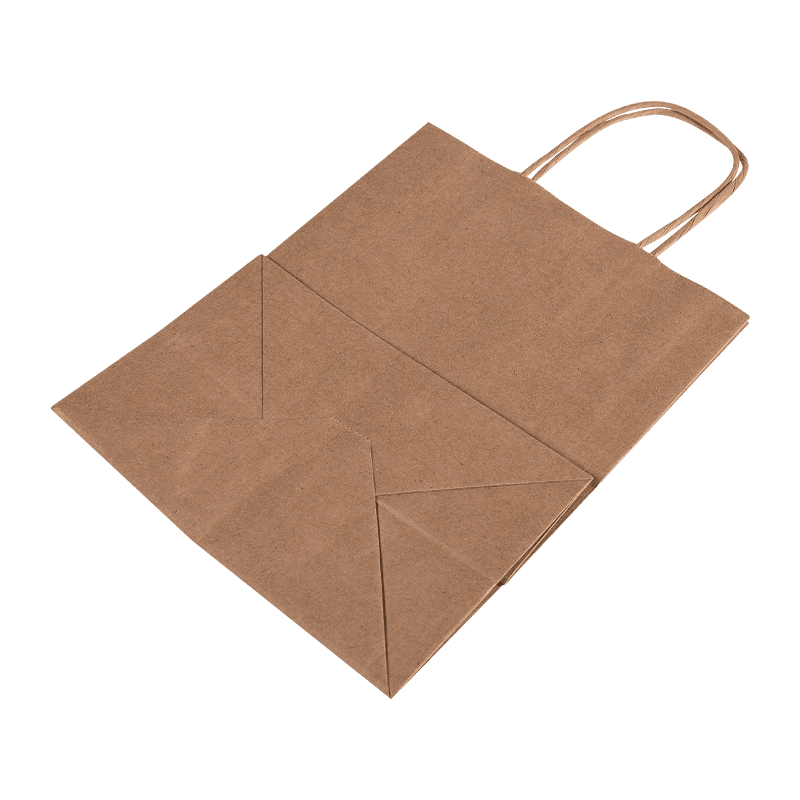 Bulk Kraft Paper Shopping Takeaway Bags med bærehåndtak